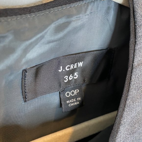 J Crew 365 Everyday Stretch Heather Gray Paneled Sheath Dress 00 P Knee Length - Picture 3 of 10